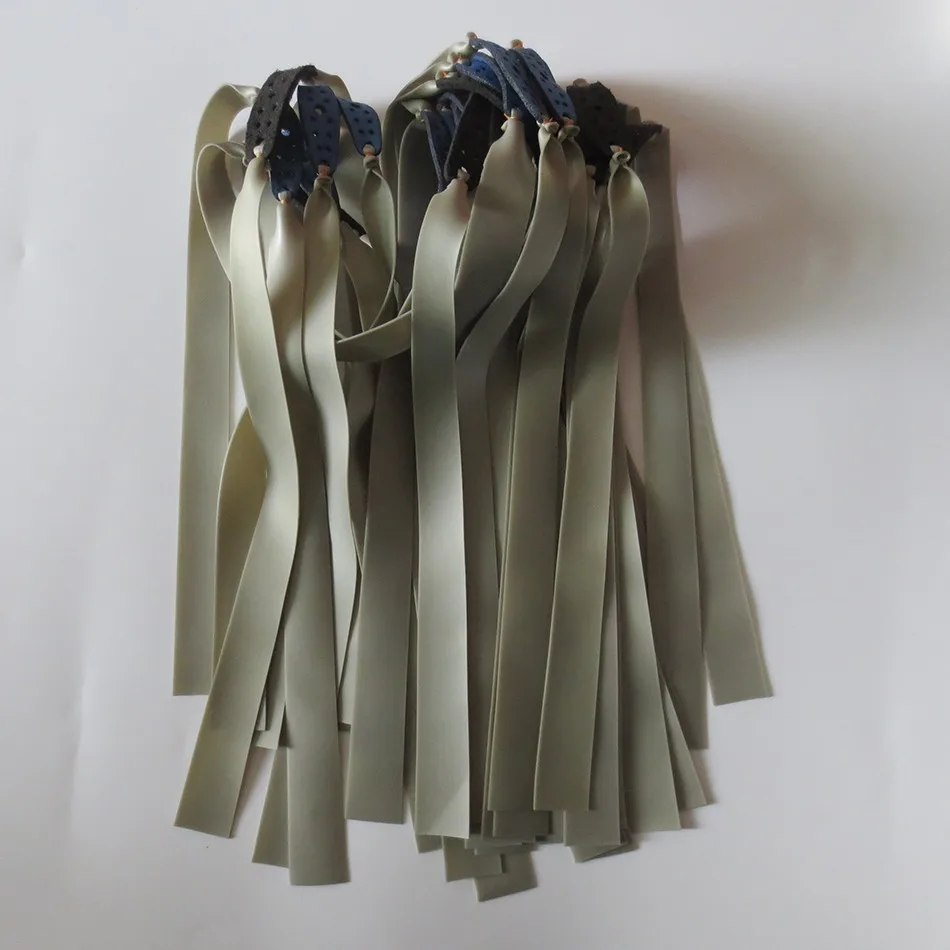 Detalle de goma de látex gris para tirachinas