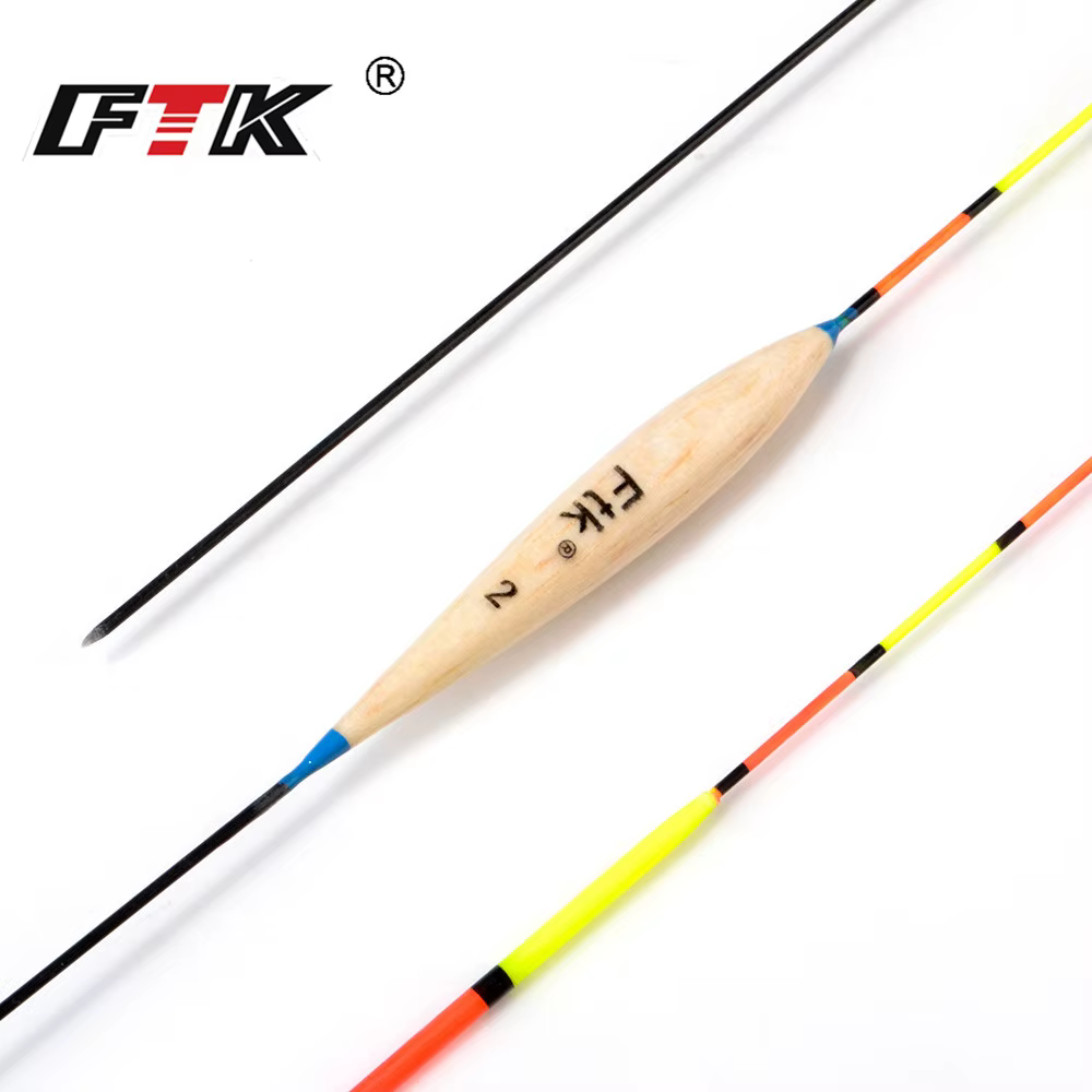 FTK Flotadores de Pesca - Set de 3, Madera Abeto Barguzinsky, Variados - imagen 4