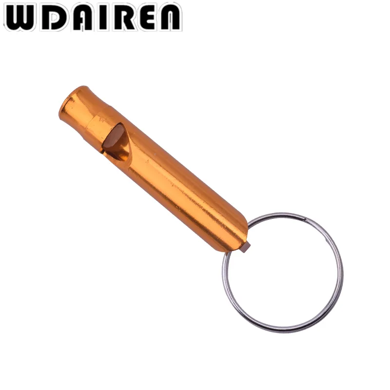 Silbato de emergencia de aluminio con llavero para acampada y senderismo - imagen 2