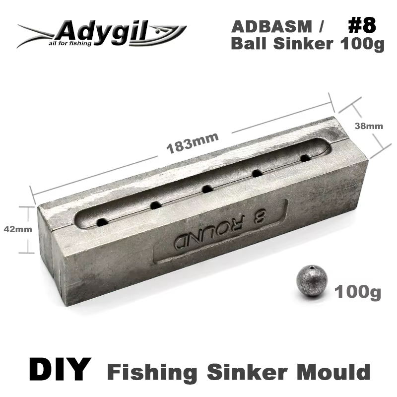 Molde plomos Adygil ADBASM – Bolas pesca 5 cavidades - imagen 5