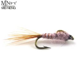 Cuerpo de ninfa de cola marrón MNFT para mosca trucha y panfish #12