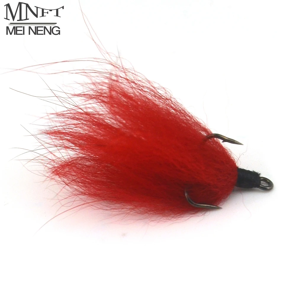 MNFT anzuelos triples cuerpo rojo para señuelos de trucha