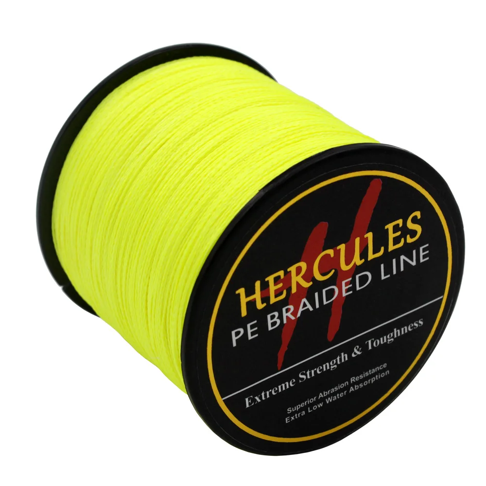 Hércules Sedal trenzado PE 4 hebras amarillo fluorescente - imagen 4