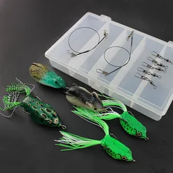 Señuelo artificial cabeza de serpiente con anzuelo doble acero carbono