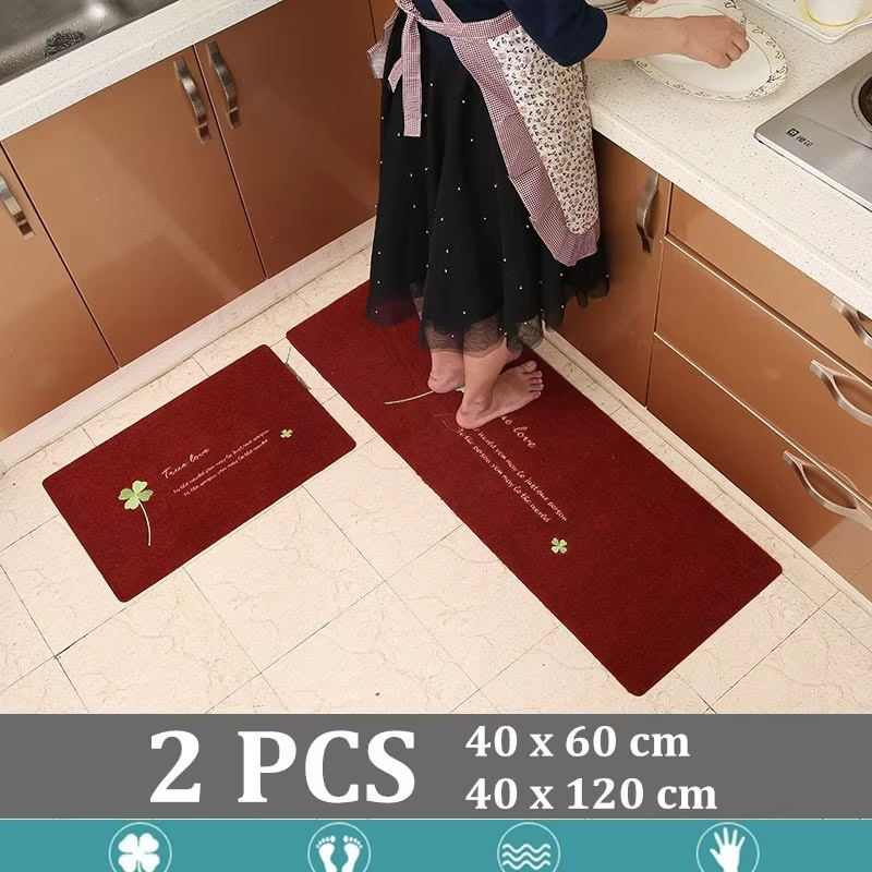 Alfombra moderna antideslizante para cocina y entrada