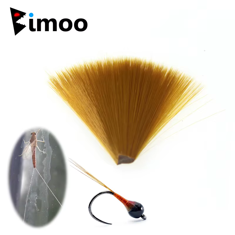 Bimoo Hilo de mosca flotante cónico, marrón, nylon fino