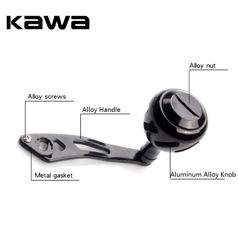 Pomo de Carrete Kawa en Aluminio Ambidiestro – Pesca Deportiva - imagen 2