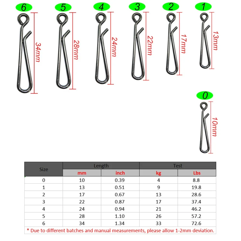 Broches de pesca de acero inoxidable conector de sedal giratorio - imagen 4