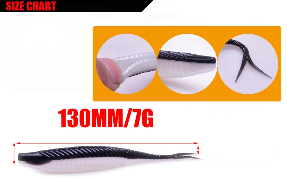 Señuelos blandos tipo swimbait de 120 mm