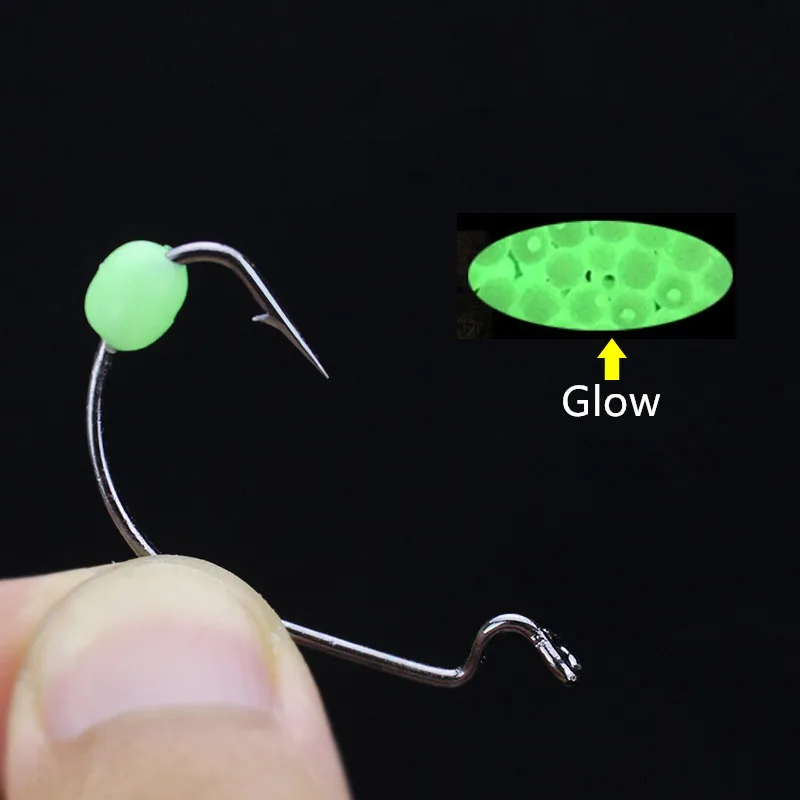 Anzuelos Jig Head con Bolas Luminosas Antideslizantes para vinilo - imagen 4
