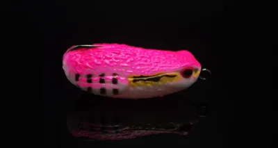 Señuelo rana de un solo gancho - hierba, cabeza serpiente negra 50mm - imagen 3