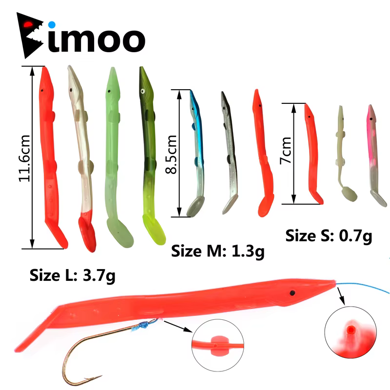 Bimoo Señuelo Sabiki – Cebo suave para anguila agua salada