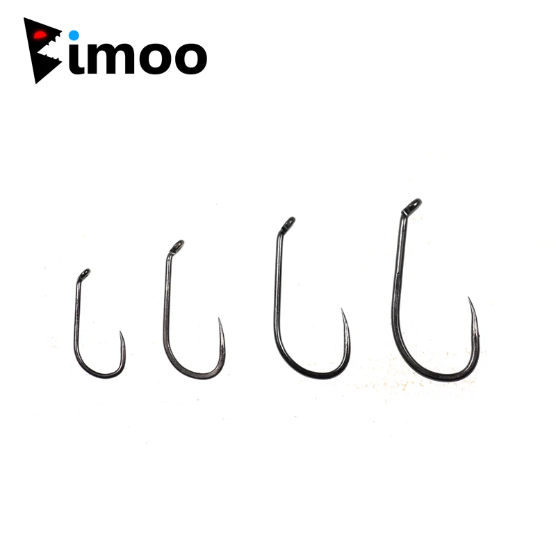 Bimoo Anzuelos mosca seca para trucha - níquel negro