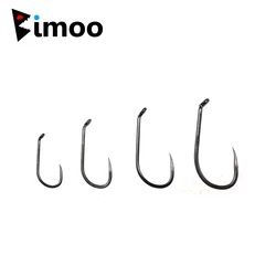 Bimoo Anzuelos mosca seca para trucha - níquel negro