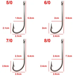 Anzuelos Extra Largos Acero Inoxidable – Tallas 1/0 a 10/0