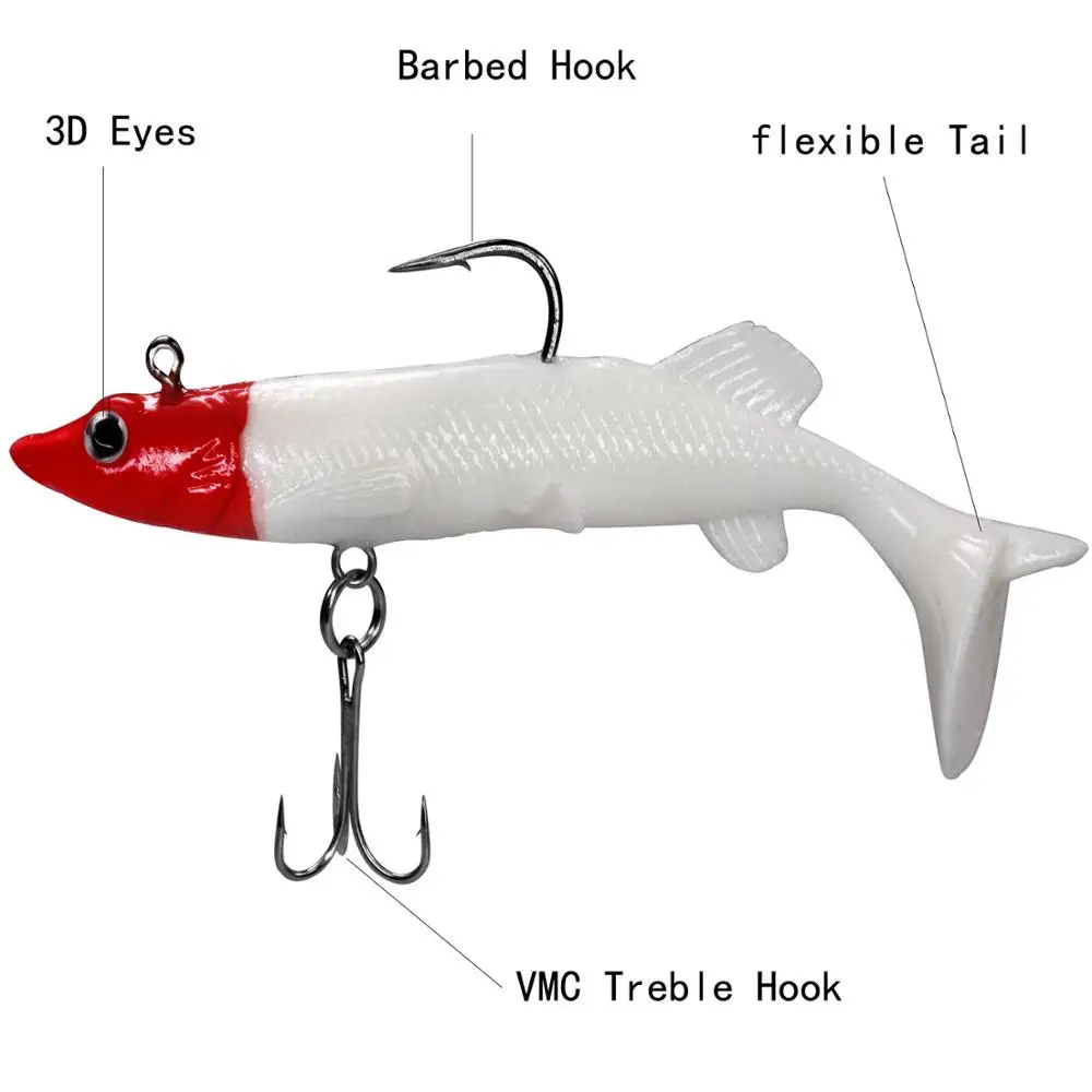 Wobbers T Señuelo Swimbait para Lucio – Cola Suave y Anzuelo Triple - imagen 4