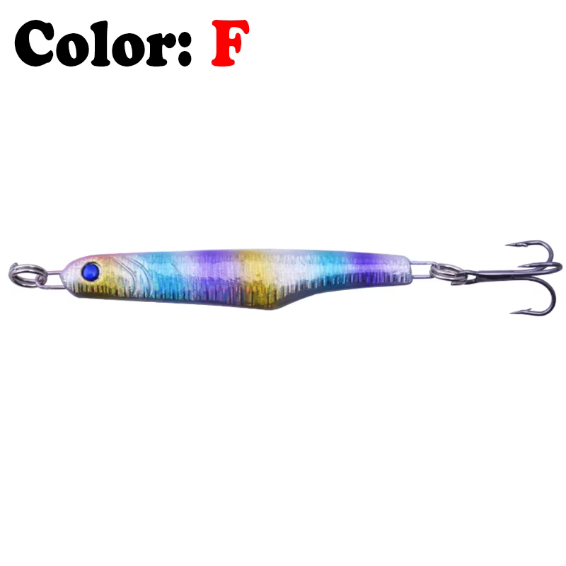 Señuelo Slow Jig Metal con anzuelo triple para pesca vertical - imagen 5