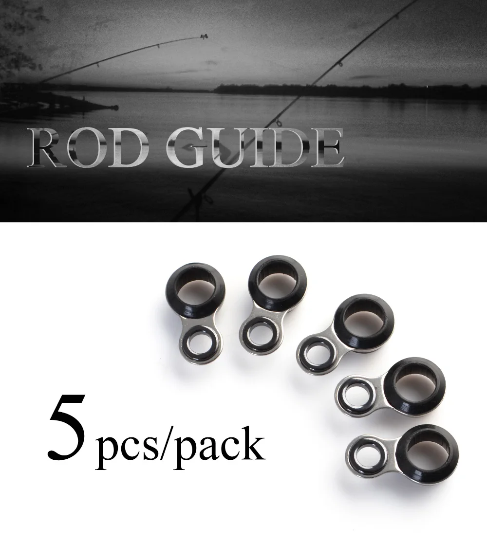 Kit de 5 guías de caña de pescar NGB con anillos de cerámica
