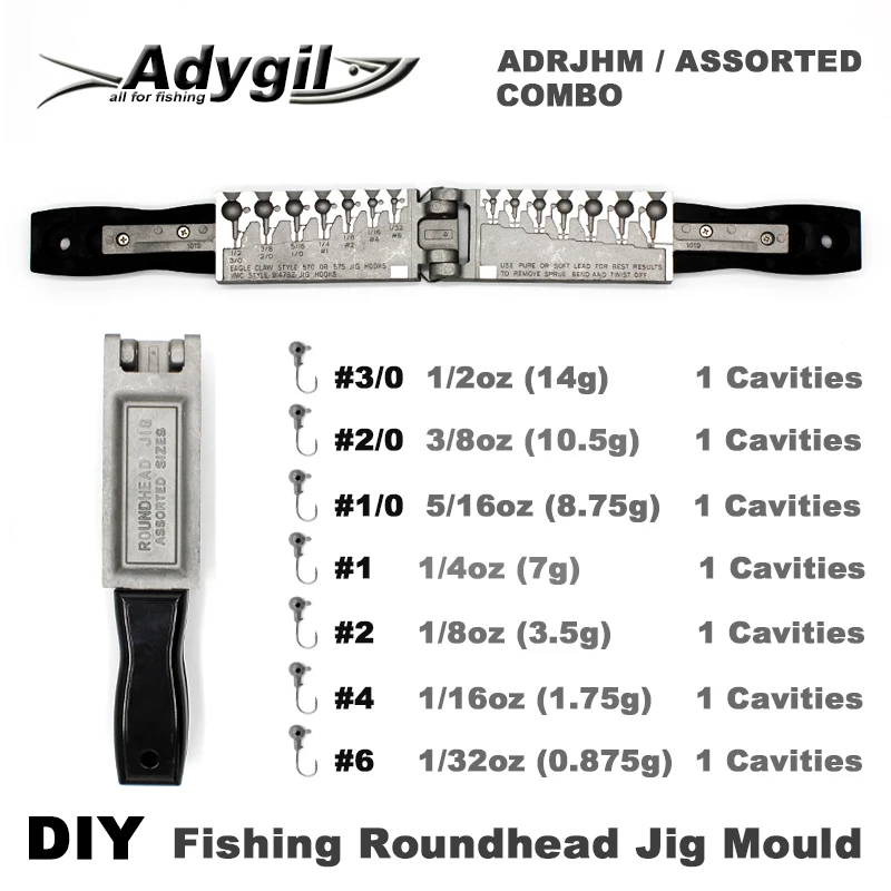 Molde jig head redondo Adygil ADRJHM de cavidades - imagen 4