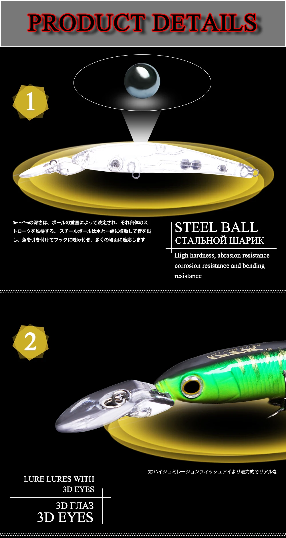 Señuelo Minnow en movimiento de nado