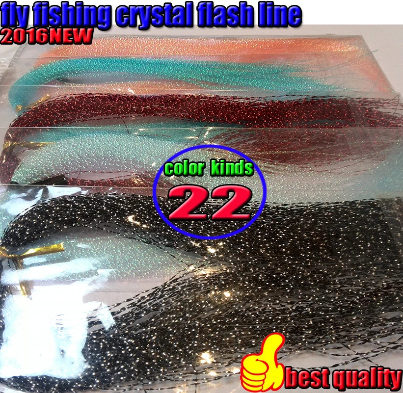 Línea Crystal Flash para pesca con mosca – 30 cm, 22 colores - imagen 2