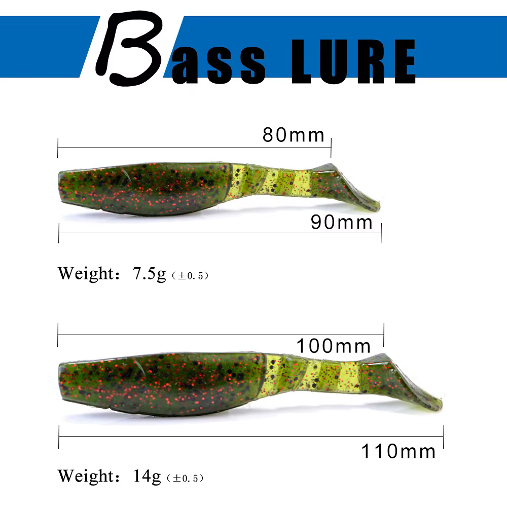 Señuelos Jig FTK Vinilo T-Tail 9-11.5cm Para Lubina - imagen 4