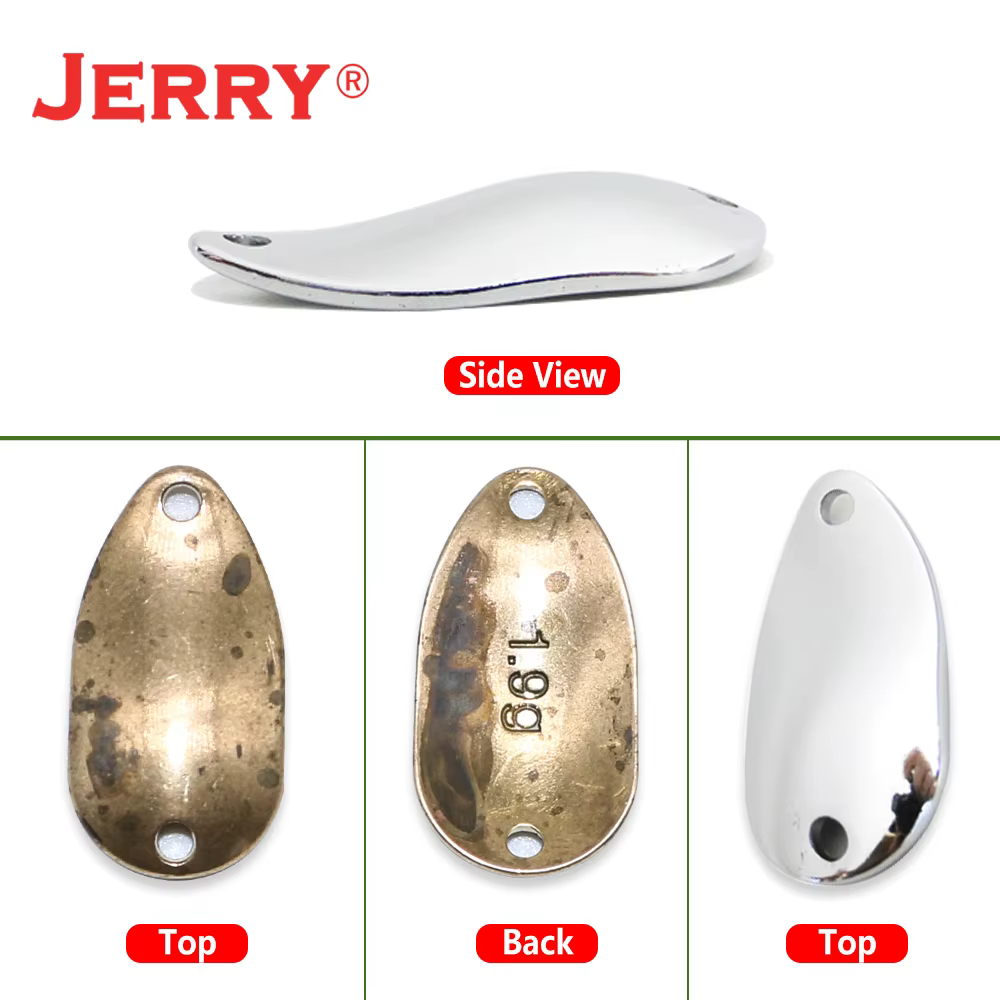 Cuchara Micro Spinning Jerry Gemini sin pintar para trucha - imagen 2
