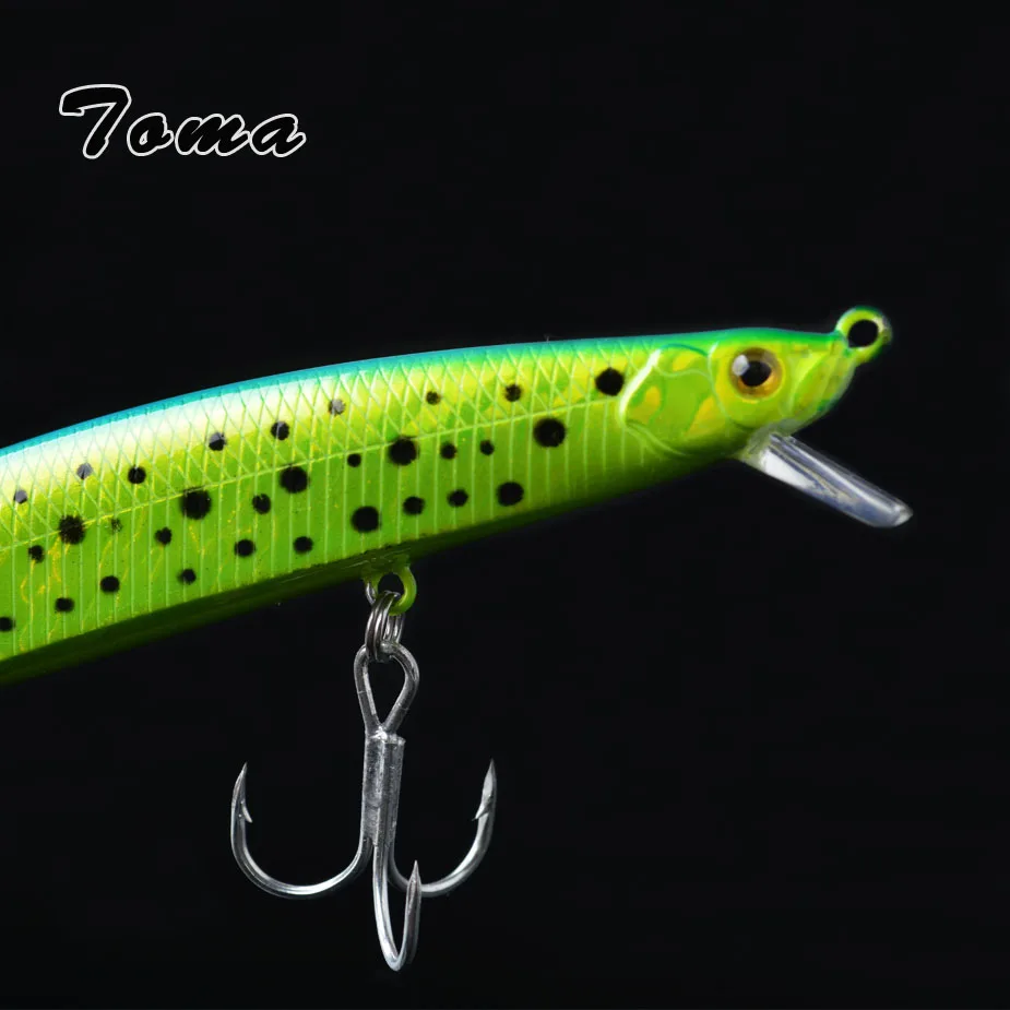 Wobbler Minnow Crankbait para Lucio Toma – anzuelo flotante lento - imagen 2
