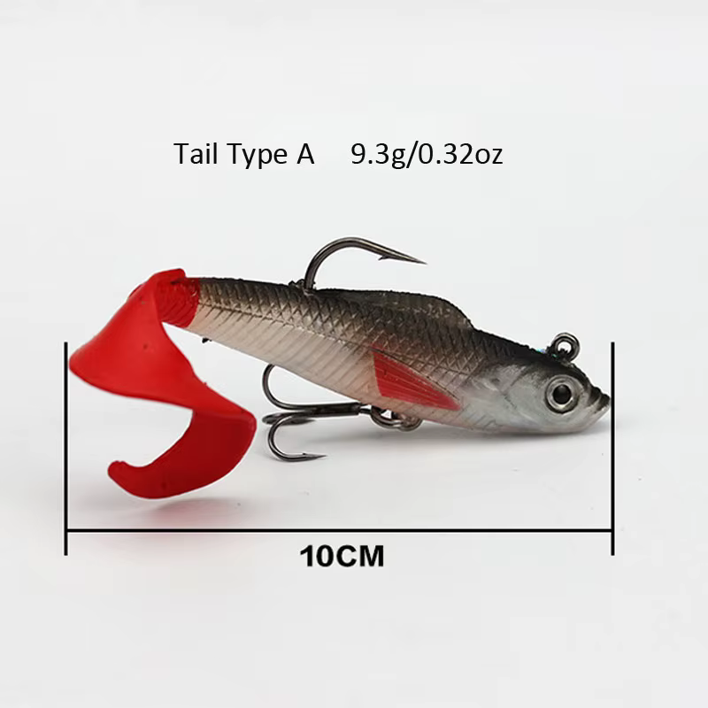 Set 5 Señuelos Suaves INFOF – Vinilo Realista Swimbait - imagen 4