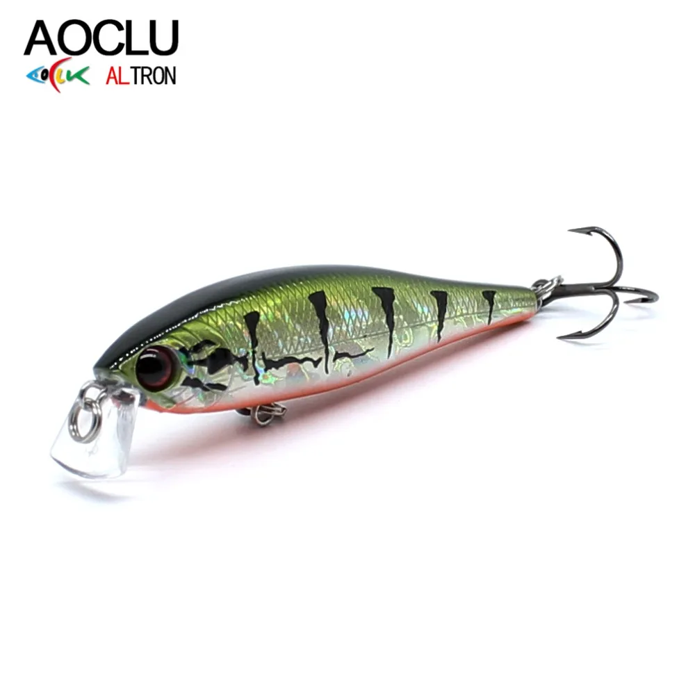 AOCLU Señuelo duro Wobbler hundido con sonajero anzuelo VMC 10 - imagen 2