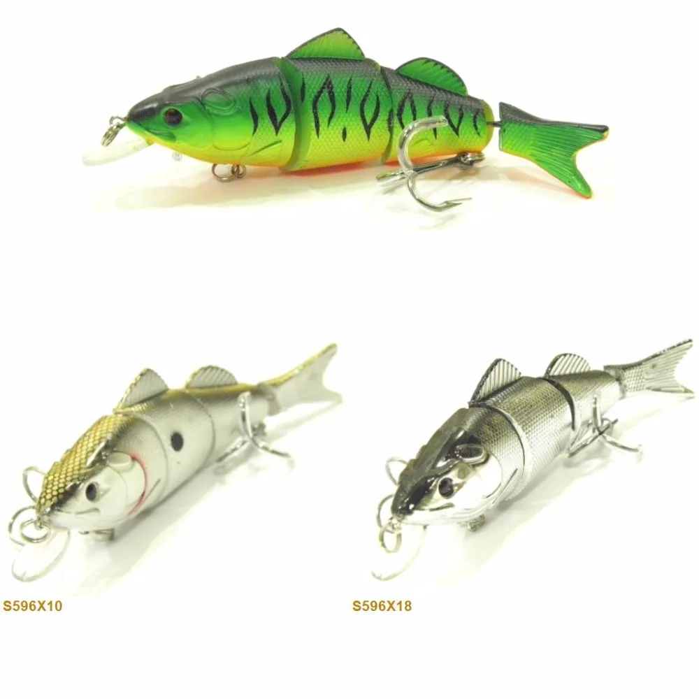 WLure S596 Crankbait articulado – Diver medio flotante lento de pesca - imagen 2