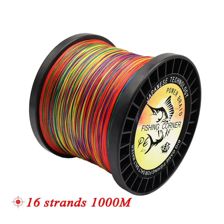 Línea trenzada multifilamento 16 hebras multicolor para agua salada - imagen 3