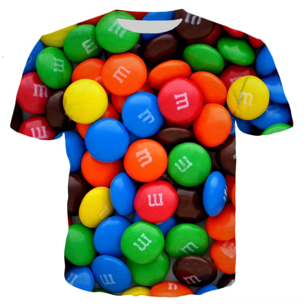 YX GIRL Camiseta de pesca 3D estampado frutas Verano 2019 - imagen 3