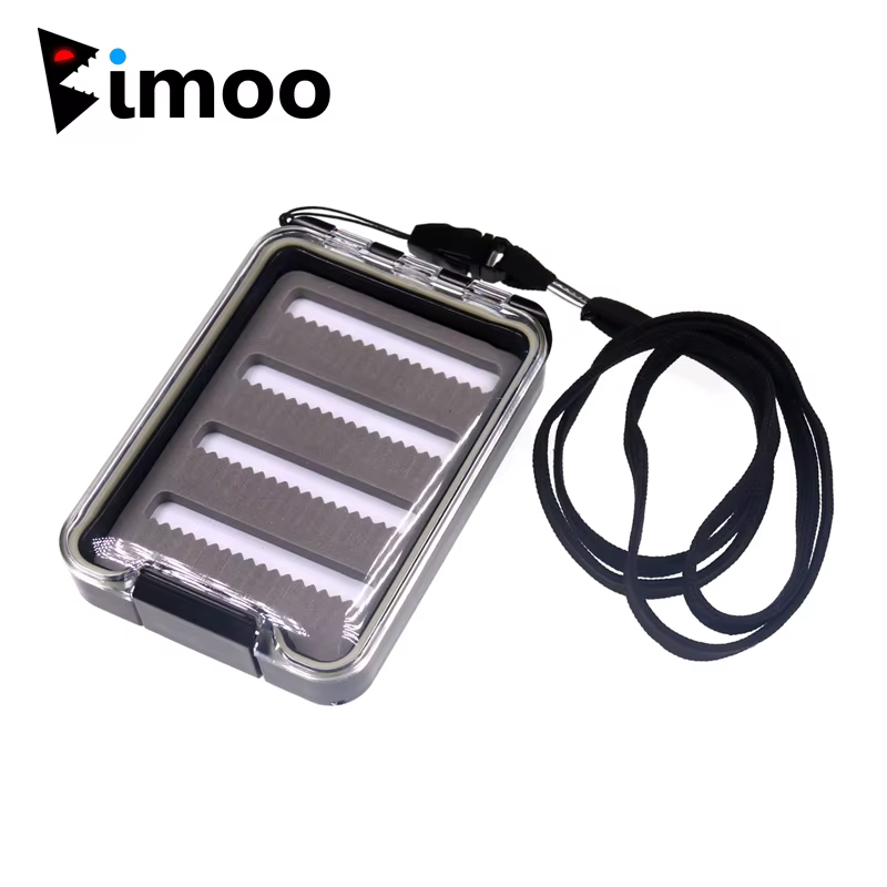 Bimoo Caja de moscas transparente impermeable - Nymph, trucha y salmón
