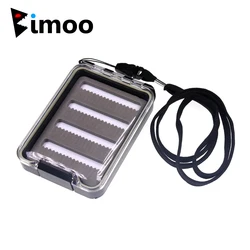 Bimoo Caja de moscas transparente impermeable - Nymph, trucha y salmón