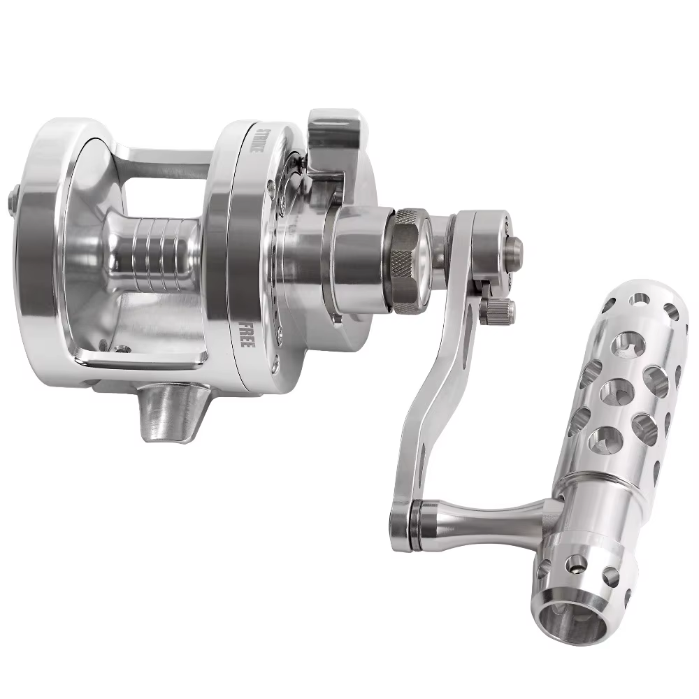 Carrete pesca agua salada dos velocidades jigging arrastre palanca CNC - imagen 5