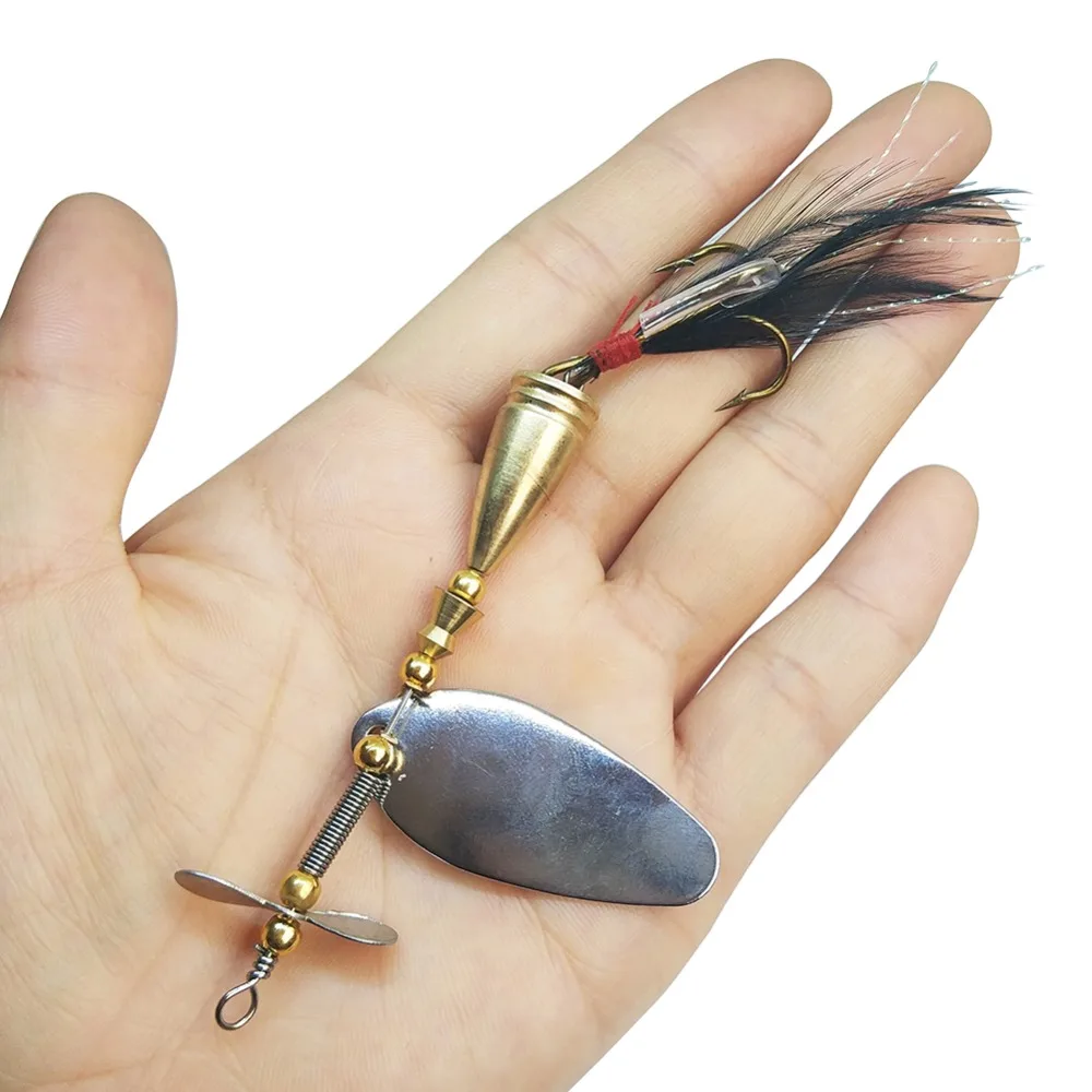 INFOF Spinnerbait con hélices giratorias para trucha y salmón - imagen 4