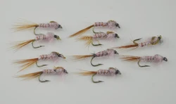 Cuerpo de ninfa de cola marrón MNFT para mosca trucha y panfish #12