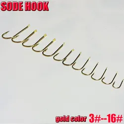 Anzuelos Sode dorados para pesca en mar 3-16