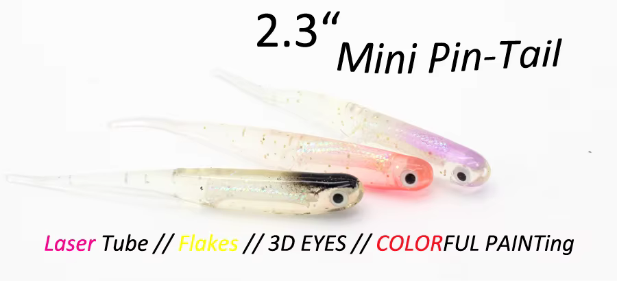 Cebo suave pin tail vista frontal
