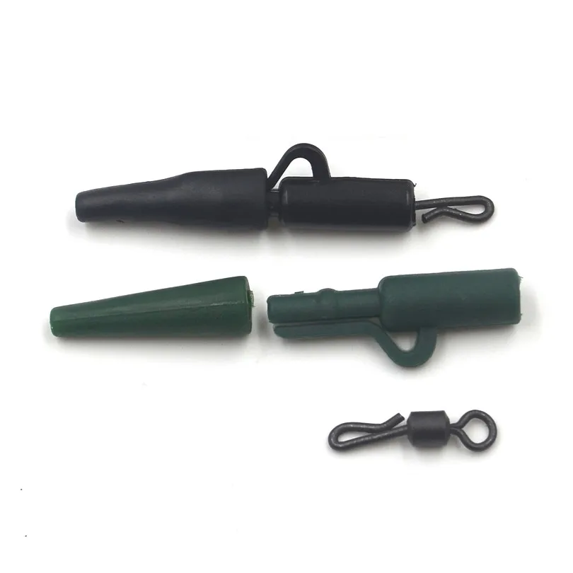 Safety Lead Clips, tubos de goma y giratorios rápidos para pesca de carpas