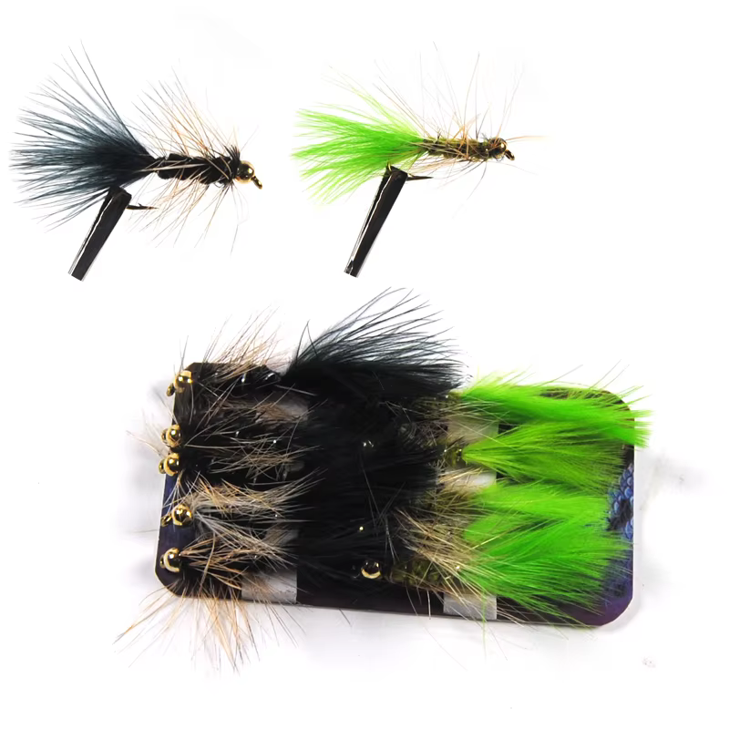Bimoo Bolas de Latón #10 – Verde y Negro para Mosca - imagen 3