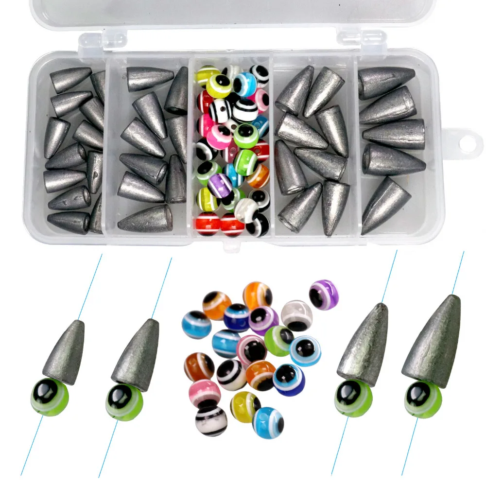 Kit Texas Rig THKFISH - Plomos bala cuentas ojo de pez mar y agua dulce - imagen 2