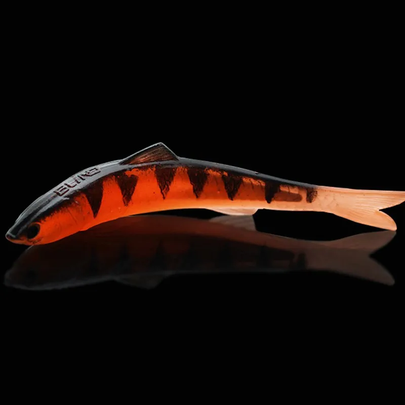 Señuelo vinilo de aluminio con ojos 3D para pesca de peces