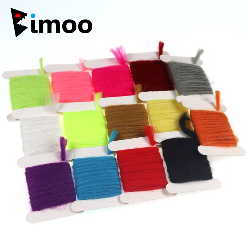 Bimoo hilo para atar moscas de huevo amarillo rojo verde fluo