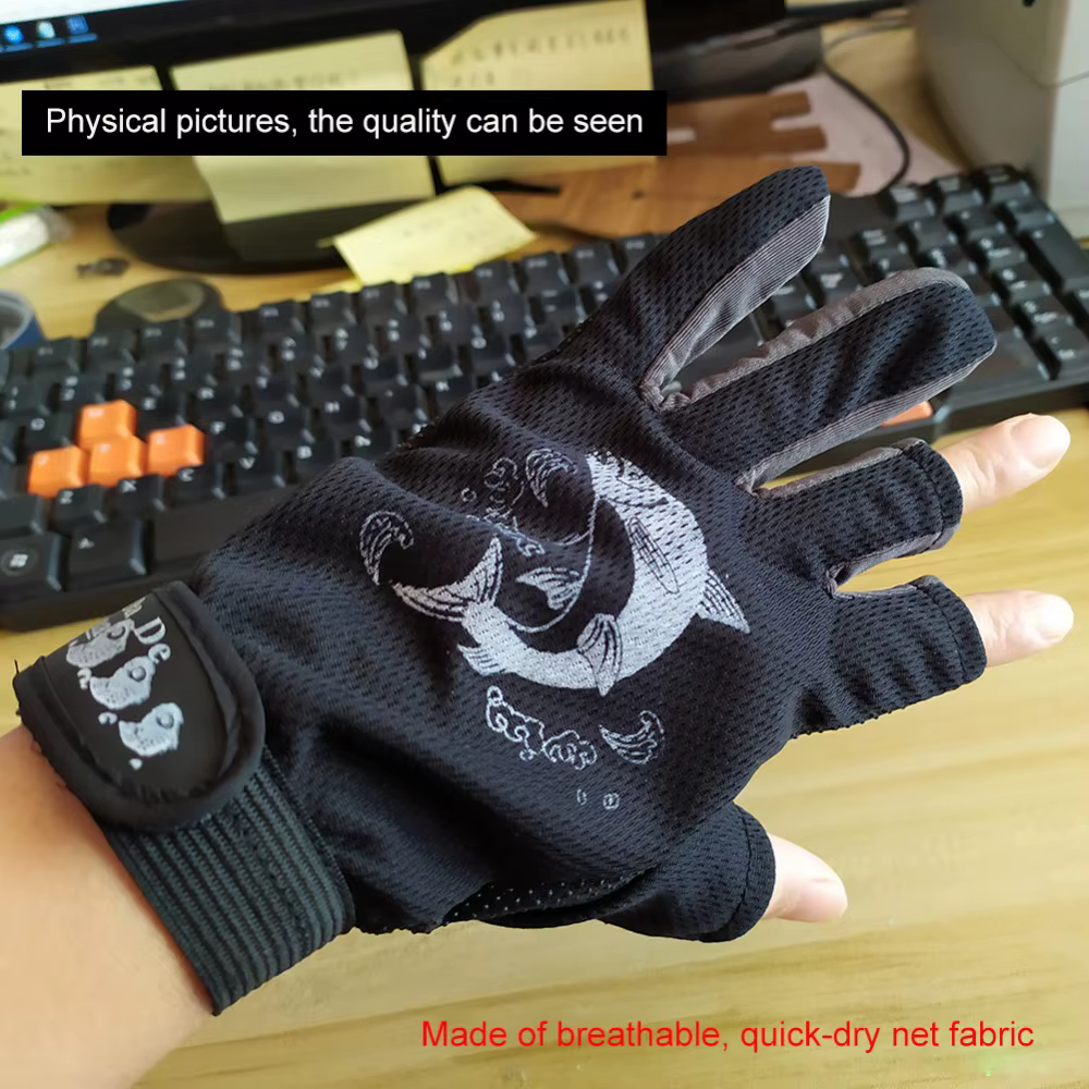 Guantes de Pesca sin Dedos Antideslizantes y Secado Rápido - imagen 5