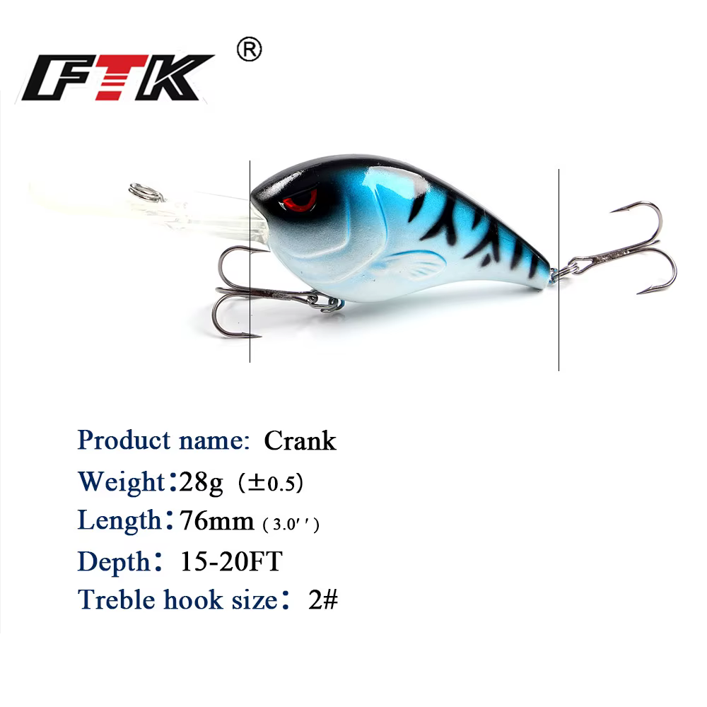Crankbait 3D FTK - Señuelo profundidad lubina curricán - imagen 5