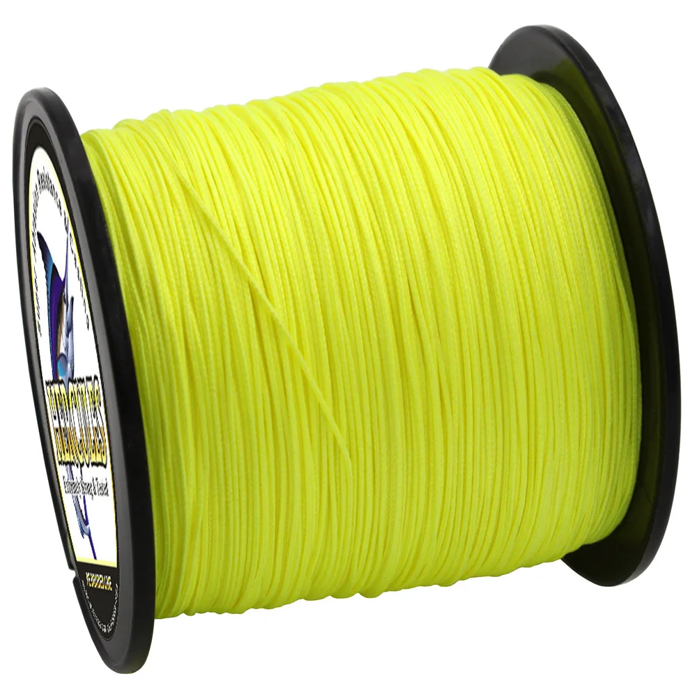Hércules hilo trenzado 8 hebras amarillo fluorescente para pesca - imagen 2