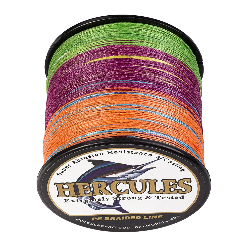 Hercules Línea Trenzada PE 4 Hebras Multicolor Carpa Agua Salada - imagen 5