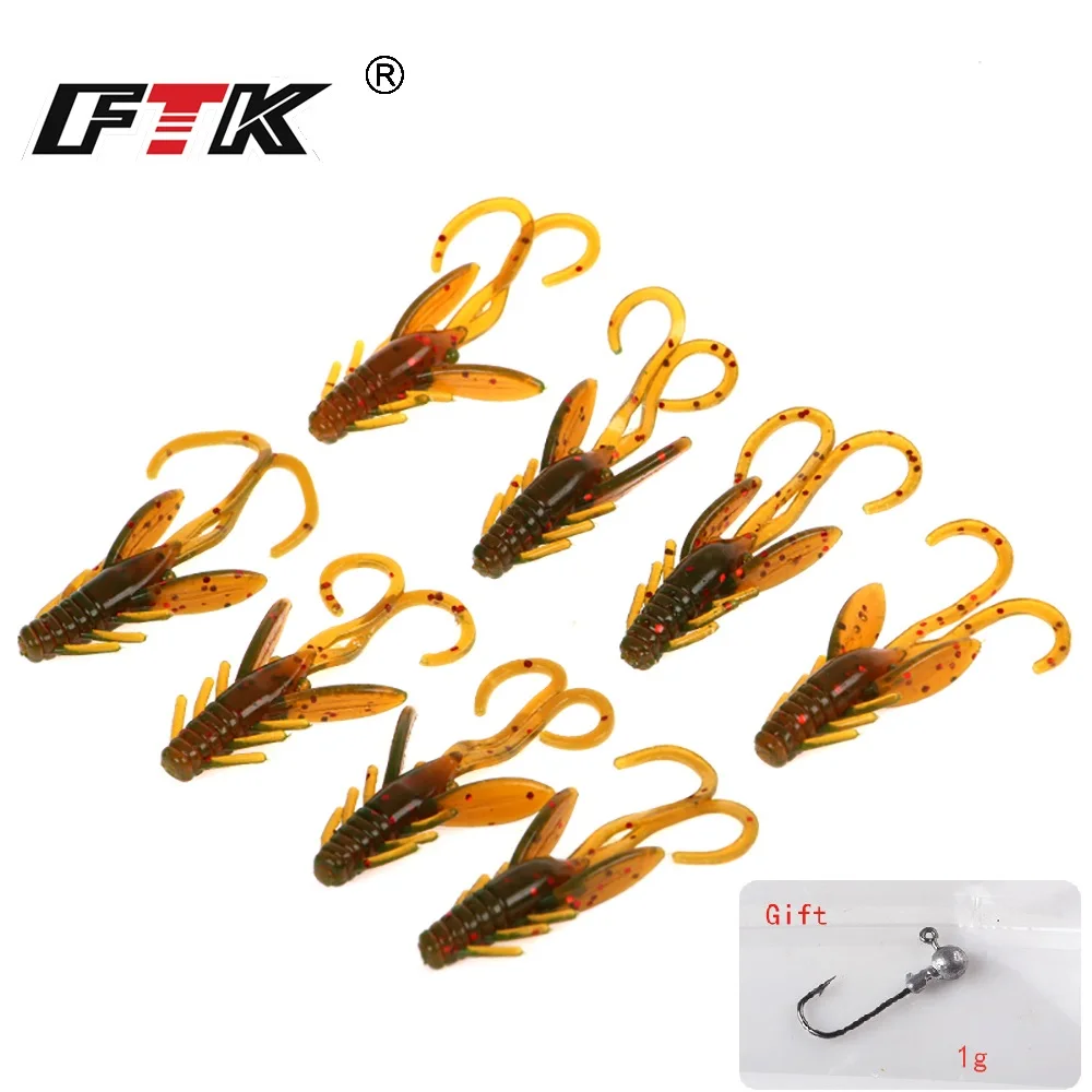 Señuelos de Insecto FTK – Cabezas de jig en silicona para agua salada